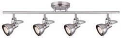 CANARM IT622A04BN10 Ltd Polo 4 Light Track Rail Adjustable Heads, Brushed Nickel