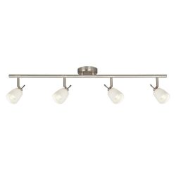 Galaxy Lighting 755614BN/WH 4 Light Halogen Fixed Track Lighting