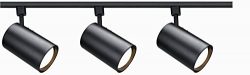 Nuvo Lighting TK319 3-Light Line Voltage R30 Staight Cylinder Track Light Kit, Black