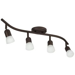 4 Light Track Lighting Wall or Ceiling Fixture Adjustable, Oil Rubbed Bronze