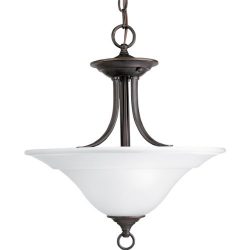 Progress Lighting P3473-20 2-Light Semi-Flush Close-To-Ceiling Fixture, Antique Bronze