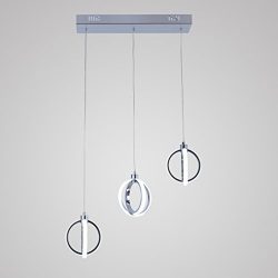 LED Pendant Light Kitchen Island Light With Chrome Finish Modern Pendant Lighting 3 lights Penda ...