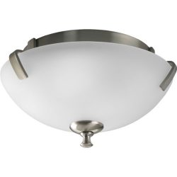 Progress Lighting P3290-09 2-Light Close-To-Ceiling Fixture, Brushed Nickel