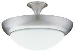 Lithonia Lighting 11734 BN M4 Pristine Semi or Flush Mount 14-Inch Ceiling Light Fixture, Brushe ...