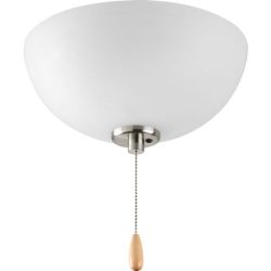 Progress Lighting P2650-09 Bravo Collection 3-Light Ceiling Fan Light, Brushed Nickel