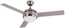 Canarm LTD Calibre BPT 48 Frosted Glass 1  Bulb Light Kit, 48-Inch Ceiling Fan with 3 Blades, Gr ...