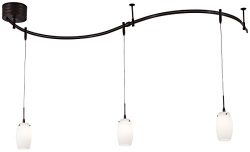 George Kovacs Lighting P8003-1-467 Three Light Low Voltage Mini Pendant Rail Kit, Sable Bronze P ...