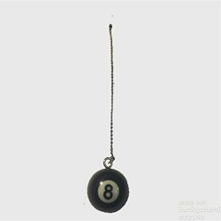 Black Billiard 8 Ball Fan / Light Pull Chain