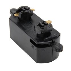 uxcell 3-Wire Track Rail Joint Connector On/off Control Lighting Fittings GT-301 Black