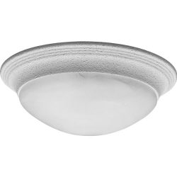 Progress Lighting P3689-30 2-Light Close-To-Ceiling Fixture with Etched Alabaster Style Twist On ...