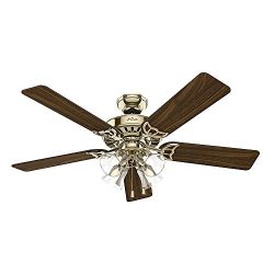 Hunter Fan Company 53066 Studio Series 52-Inch Ceiling Fan Finish with Five Walnut/Medium Oak Bl ...