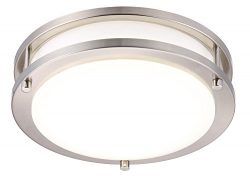 Cloudy Bay LED Flush Mount Ceiling Light,10 inch,17W(120W equivalent) Dimmable 1150lm,4000K Cool ...