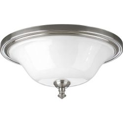 Progress Lighting P3326-09 2-Light Close-To-Ceiling Fixture, Brushed Nickel