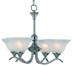 Hardware House H10-4029 Dover Chandelier, Satin Nickel