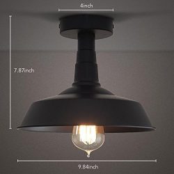 Lantu Creative Vintage Simplicity Semi Flush Mount Ceiling Light