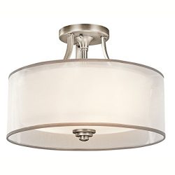 Kichler 42386AP Three Light Semi Flush Mount