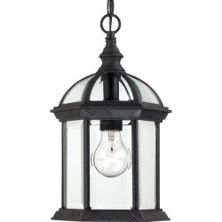 Nuvo Lighting 60/4979 Boxwood One Light Hanging Lantern 100 Watt A19 Max. Clear Beveled Glass Te ...