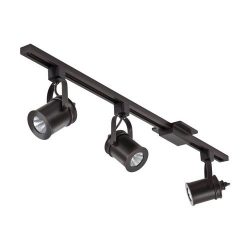 Lithonia Lighting LTIKSPLTM4 3 Light 44″ Track Kit with LTIHSPLT LED Track Heads, Oil Rubb ...