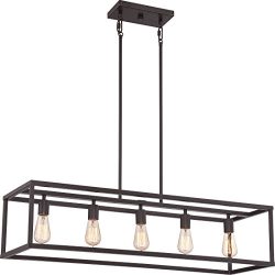 Quoizel NHR538WT 5-Light New Harbor Island Chandelier in Western Bronze