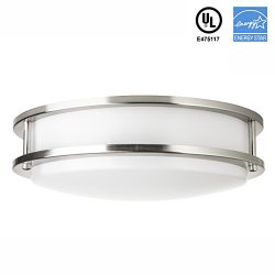 Hyperikon LED Flush Mount Ceiling Light, 12″, 75W equivalent, 1840lm, 4000K (Daylight Glow ...