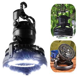 LED Camping Lantern Portable Tent Light with Ceiling Fan for Hiking, Emergencies Camping Lamp