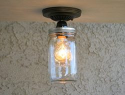 Ball brand mason jar ceiling light