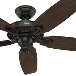 Hunter Fan 52″ Traditional Ceiling Fan without Light kit in New Bronze (Certified Refurbished)