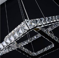 Dixun Modern Luxury LED Crystal Chandeliers Pendent Light Home Ceiling Lighting Fixture 20+30+40 ...