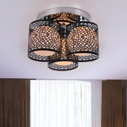 Lightinthebox Modern Creative 3 Light Flush Mount Black Painting Metal Ceiling Light Fixture Cha ...