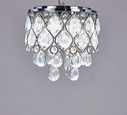 MonaLisa Gallery Ceilling Flush Mount Chandelier Fixture, Chrome Finish, SML-C909-W12-Silver