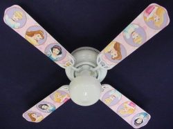 Ceiling Fan Designers Ceiling Fan, Disney Princesses Oval, 42″