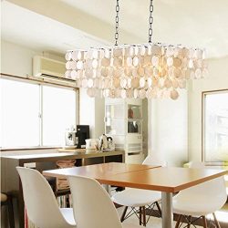 LightInTheBoxModern/Contemporary Shell Rectangular Chandelier 30″ Pendent Lights Ceiling L ...