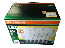 SYLVANIA Ultra 6-Pack 9W (60 Watt Equivalent) Soft W hiteDimmable A19 LED Light Fixture Light Bulbs