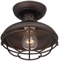 Franklin Park Metal Cage 8 1/2″ Wide Outdoor Ceiling Light