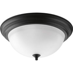 Progress Lighting P3926-80 3-Light Flush Mount with Etched Glass Bowl