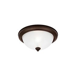 Sea Gull Lighting 77064-814 2-Light Acadia Close-To-Ceiling Fixture, Satin Etched Glass and Mist ...