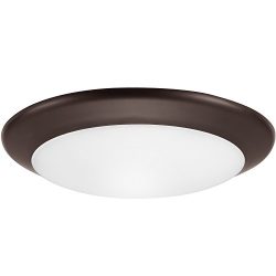 GetInLight 9 Inch LED Disk Light, Dimmable, Recessed or Surface Mount, Soft White 3000K, Matte B ...