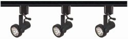 Nuvo Lighting TK352 3-Light 50-Watt MR16 Gimbal Ring Track Light Kit, Black