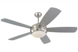 Monte Carlo 5DI52BSD-L, Discus, 52″ Ceiling Fan,  Brushed Steel