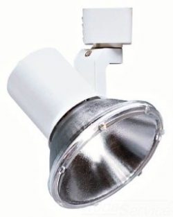 Modern Track Light Head in White Finish