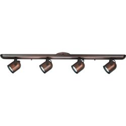 Progress Lighting P6161-174WB 4-Light Wall Or Ceiling Mount Round Back, Urban Bronze