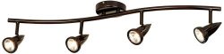 Pro Track 4-Light Oil Rubbed Bronze Track Kit Wave Bar