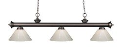 Z-Lite 200-3OB-PWH 3-Light Billiard Light, Olde Bronze