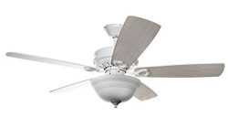 Hyperikon Indoor Ceiling Fan with Remote Control, 42-inch Light Wood White Ceiling Fan – W ...