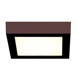 Strike 2.0 – 10″ LED Square Flush Mount – Bronze Finish with Acrylic Lens