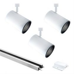 Jesco Lighting KIT-3HHV630WHWH 3-Light Track Lighting kit, White, 4′