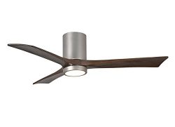 Matthews Fans IR3HLK-BN-52 Irene-3HLK – 52″ Hugger Ceiling Fan with Light Kit, Brush ...