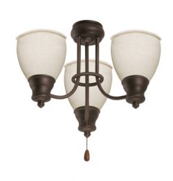 Emerson Ceiling Fan Light Kit F495WW Three-Light Chandelier Fitter with Three 13-Watt Medium Bas ...