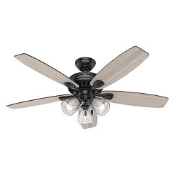 Hunter 52028 Highbury II 52″ Led Indoor Matte Black Ceiling Fan With Light Kit