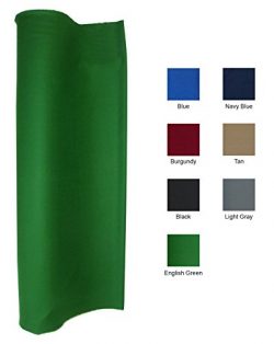 English Green 21 Ounce Pool Table Felt Billiard Cloth Choose for 7, 8 or 9′ Table (for 9&# ...